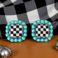 Checker Print Earrings